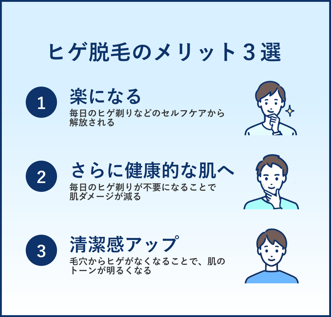 髭脱毛のメリット