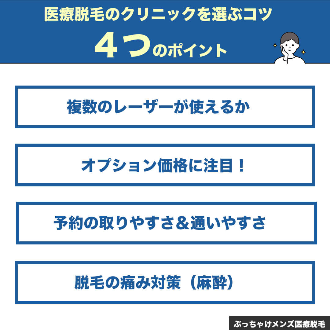 全身脱毛の医療脱毛クリニックを選ぶコツ