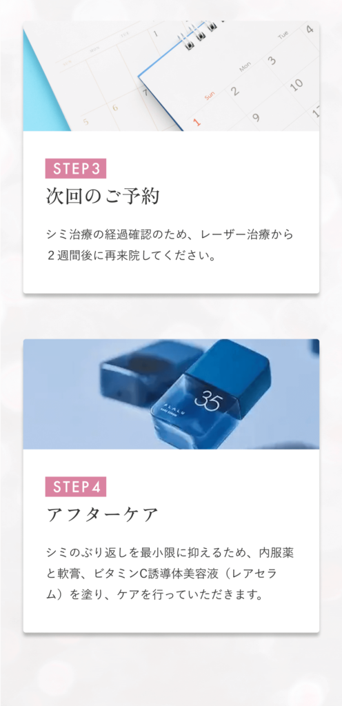 シミ治療当日の流れ