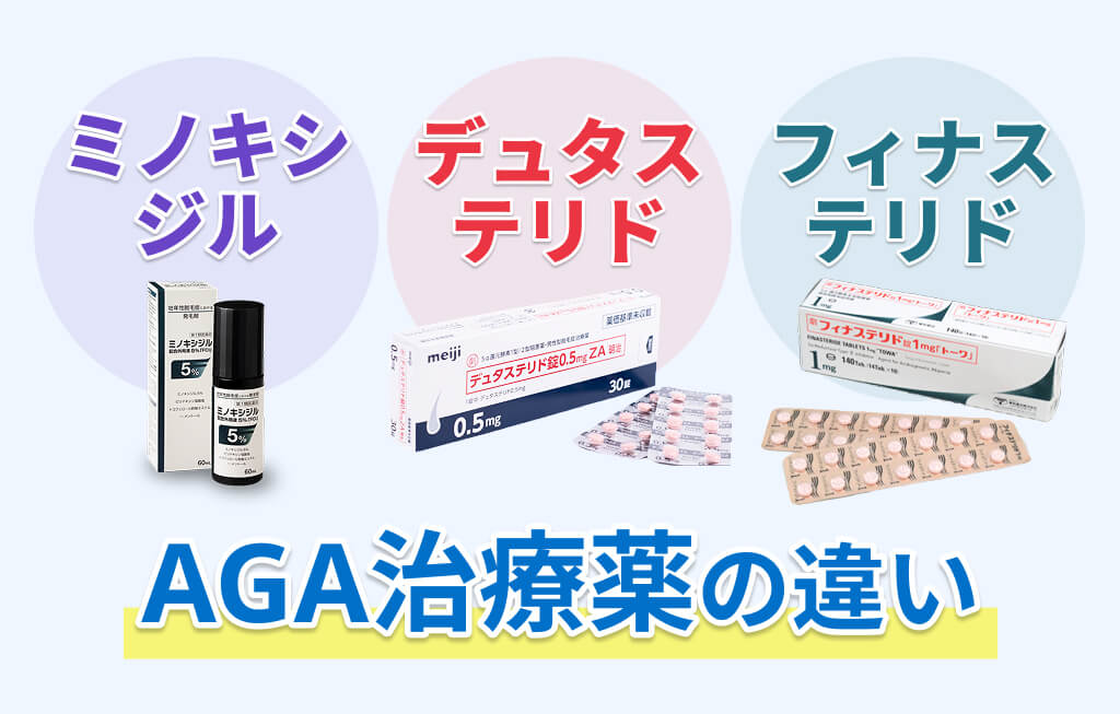 デュタステリドとフィナステリド・ミノキシジルの違いイメージ