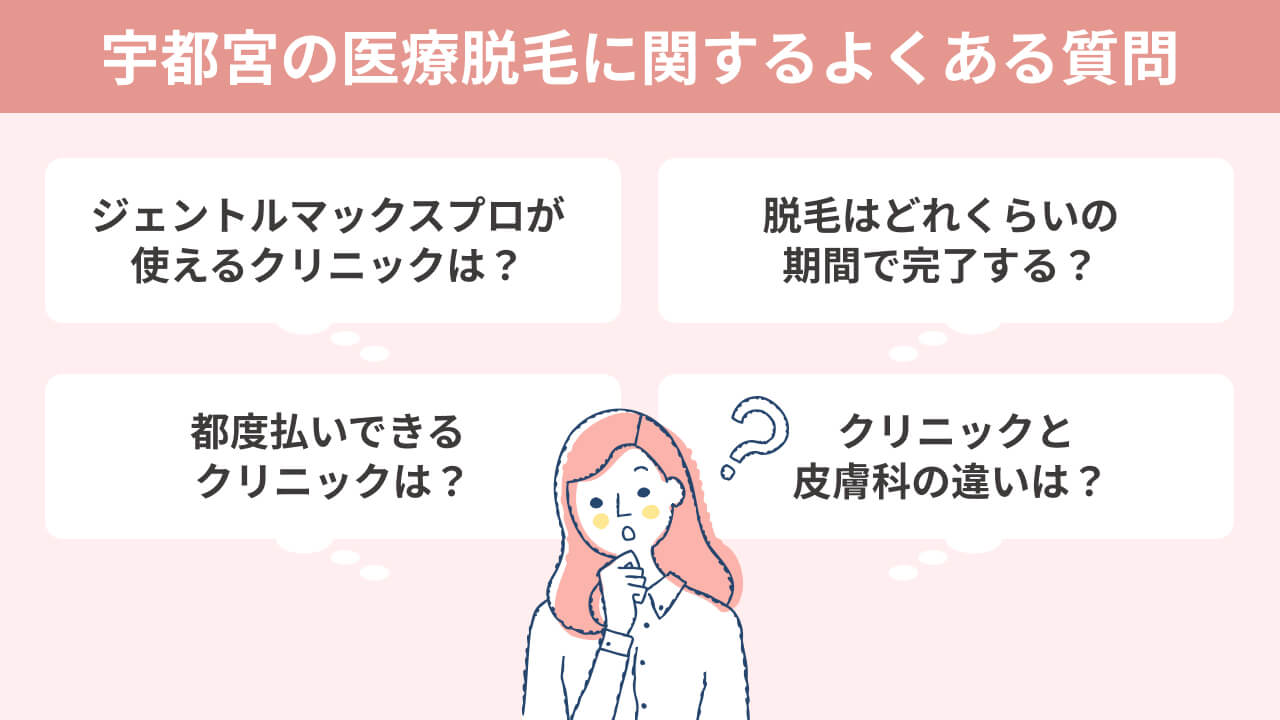 宇都宮の医療脱毛でよくある質問