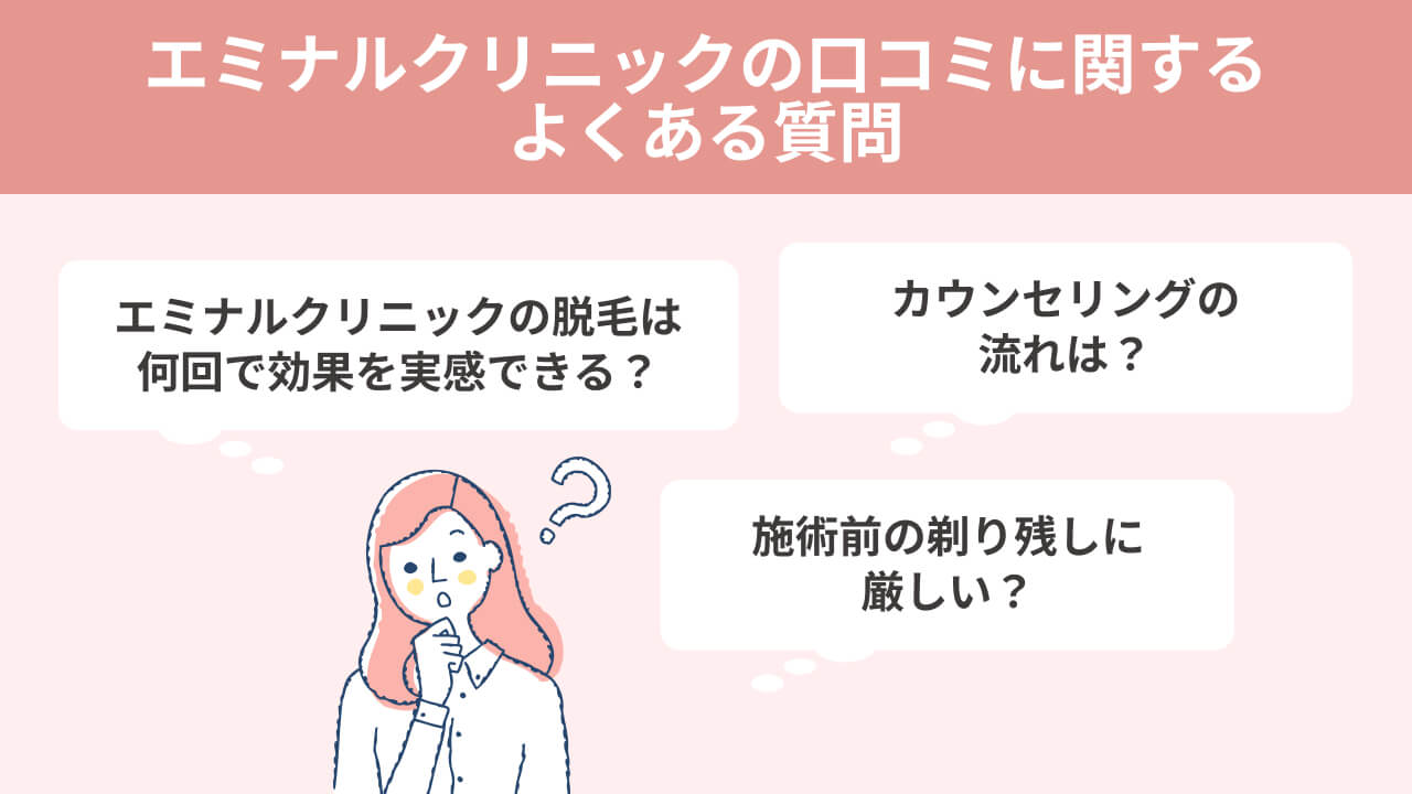 エミナルクリニック口コミに関するよくある質問