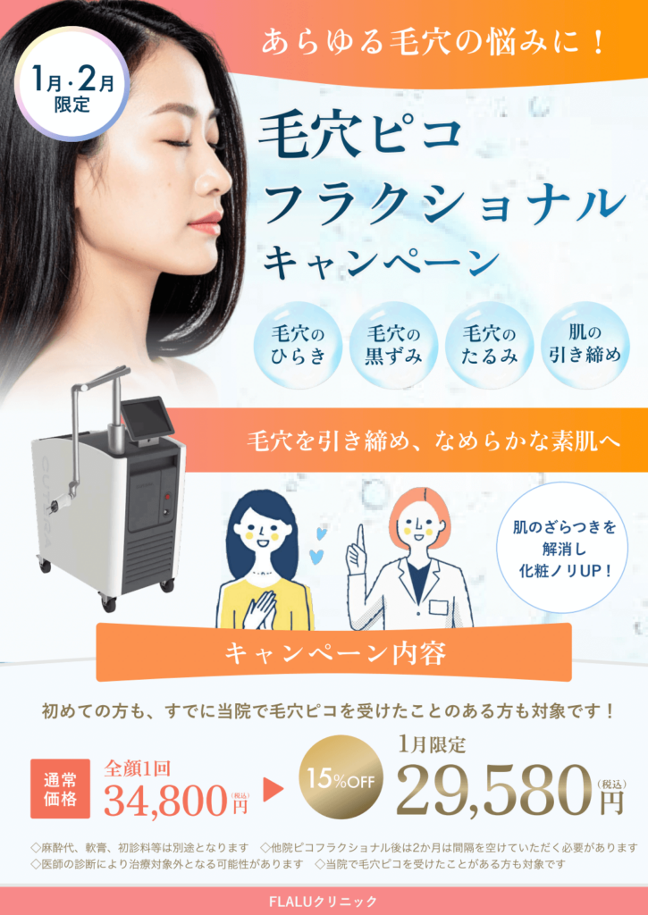 毛穴ピコフラクショナルキャンペーン